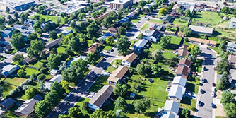 aerial photo of houses